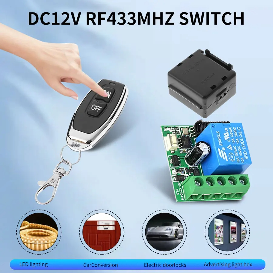 Heavy Equipment Garage - DC12V 1CH 10A 릴레이 수신기 송신기