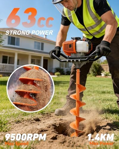 네오텍 63CC 가스 구동식 포스트홀 디거, 2행정 어 - Post Hole Digger 리뷰 및 가격