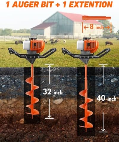 네오텍 63CC 가스 구동식 포스트홀 디거, 2행정 어 - Post Hole Digger 리뷰 및 가격